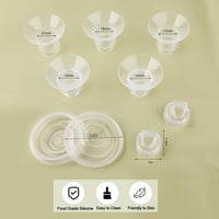SAVITA Mellszívó Kiegészítő Szett 9 db - Szilikon Betétek 13/15/17/19/21 mm, Membrán és Szelepek - Kompatibilis Momcozy S12 Pro/S9 Pro/S12/S 2