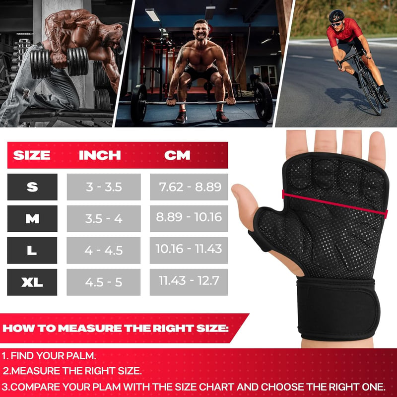 SAWANS Súlyemelő Kesztyű Fekete Neoprén Csuklótámasztékkal Férfi Női Edzőkesztyű Fitnesz Bodybuilding Húzódzkodás S Méret