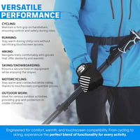 SAWANS Téli Kesztyű Érintőképernyős Vízálló Szélálló Csúszásgátló Unisex Kesztyű Kerékpározáshoz Vezetéshez Sportoláshoz S Méret Fekete 6