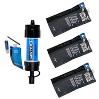 Filtru de apă și sistem de purificare Sawyer Mini PointOne pentru exterior - cu 3 pungi de hidratare de 1 L - Albastru 2