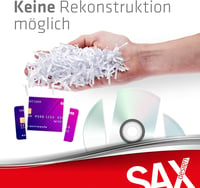 Sax Bruno Papírmegsemmisítő 2 Lap Kapacitás, CD és Kártya Aprítás, 3.5L Tartály 7