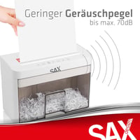 Sax Bruno Papírmegsemmisítő 2 Lap Kapacitás, CD és Kártya Aprítás, 3.5L Tartály 5