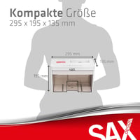 Sax Bruno Papírmegsemmisítő 2 Lap Kapacitás, CD és Kártya Aprítás, 3.5L Tartály 4