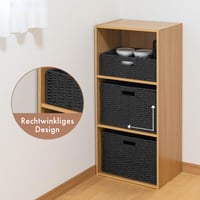 SAYA KIJI Sklopiva košara za pohranu od papirnate užadi s ručkama, smeđa, veličina M, 38x26x12 cm, organizator za police i ormare, spremište za odjeću 5