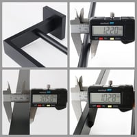 SAYAYO Dupla Törölközőtartó 60cm Falra Szerelhető Rozsdamentes Acél Matt Fekete - 60 cm, Black 7