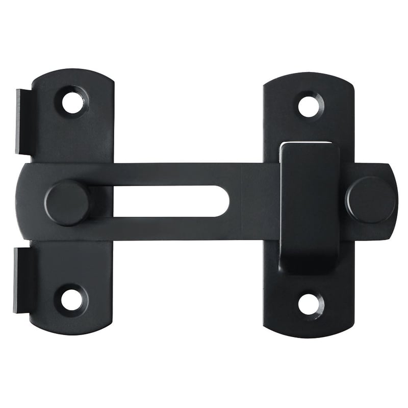 SAYAYO EMS9001-B Zăvor Ușă, Oțel Inoxidabil, pentru Uși de Interior și Exterior, Negru Mat