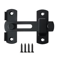 SAYAYO EMS9001-B Zăvor Ușă, Oțel Inoxidabil, pentru Uși de Interior și Exterior, Negru Mat 7
