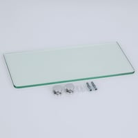SAYAYO fürdőszobai üvegpolc 30 cm vastag 6 mm-es téglalap alakú polc - 30cm, Transparent 7