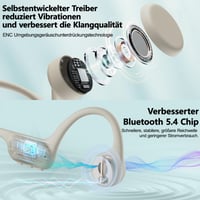 Sayrelances Bluetooth 5.4 slúchadlá s kostným vedením na plávanie, vodotesnosť IPX8, 32 GB MP3 režim, športové slúchadlá s otvorenou konštrukciou, broskyňová farba 3