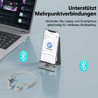 Sayrelances Bluetooth 5.4 slúchadlá s kostným vedením na plávanie, vodotesnosť IPX8, 32 GB MP3 režim, športové slúchadlá s otvorenou konštrukciou, broskyňová farba 9