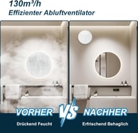 SBONNI 100mm Csendes Fürdőszobai Ventilátor 130 m³/h Erős Szellőztetés 4