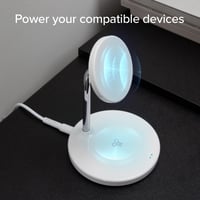 Bezdrôtová nabíjacia stanica SBS 2 v 1, 15W rýchlonabíjanie, MagSafe, magnetické nabíjanie smartfónu 15W a slúchadiel 5W, systém ADS, biela 3