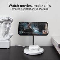 Bezdrôtová nabíjacia stanica SBS 2 v 1, 15W rýchlonabíjanie, MagSafe, magnetické nabíjanie smartfónu 15W a slúchadiel 5W, systém ADS, biela 8