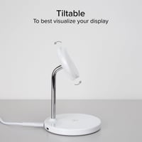 Bezdrôtová nabíjacia stanica SBS 2 v 1, 15W rýchlonabíjanie, MagSafe, magnetické nabíjanie smartfónu 15W a slúchadiel 5W, systém ADS, biela 4