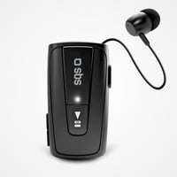 Bluetooth slúchadlá SBS s klipom a zaťahovacím káblom - použité — chýba gumička na slúchadle a nabíjací kábel (stav: viď 2. obrázok) 4