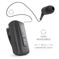 Bluetooth slúchadlá SBS s klipom a zaťahovacím káblom - použité — chýba gumička na slúchadle a nabíjací kábel (stav: viď 2. obrázok) 6