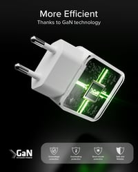Încărcător SBS Extra Slim GaN 65W cu conector USB-C, tehnologie GaN 5