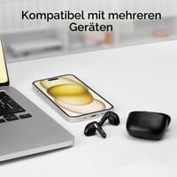 Polootvorené bezdrôtové slúchadlá SBS Go Pods TWS s nabíjacím puzdrom, vstavaným mikrofónom, dotykovým ovládaním, 12-hodinovou výdržou prehrávania, čierne 4