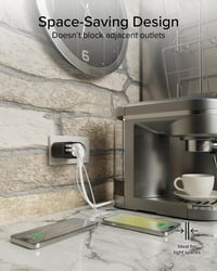 SBS Multi-aljzat elosztó USB-C és USB-A, Schuko átalakító 3500W, 30W gyorstöltés - PD 30W 7