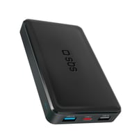 Prenosná nabíjačka SBS PowerBank 10K Slim 10000mAh s rýchlym nabíjaním, Intelligent Charge (IC), konektormi USB-C a 2x USB-A, čierna 1