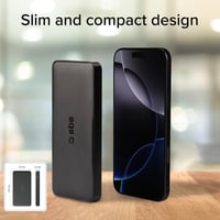 Prenosná nabíjačka SBS PowerBank 10K Slim 10000mAh s rýchlym nabíjaním, Intelligent Charge (IC), konektormi USB-C a 2x USB-A, čierna 6