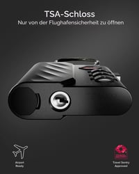 Zámok na kufor SBS Track My Lock TSA so zabudovaným lokátorom Find My, 3-miestny kód, 60 dB alarm, USB-C nabíjanie, pre kufre a tašky, čierny 4