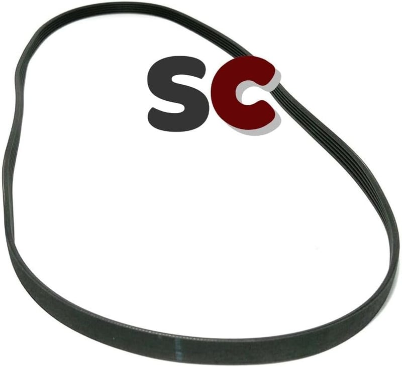 SC Solocorreas Mosógép Ékszíj 6EPJ 1234 - Fekete Gumi Alkatrész Szerelési Útmutatóval - Univerzális Pótalkatrész Kompatibilitási Leírással