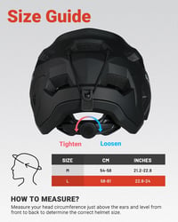 Cască de ciclism MTB Scavin cu cozoroc detașabil, certificată NTA8776 CE CPSC, compatibilă cu biciclete electrice, închidere magnetică, negru, mărimea M (54-58 cm) 7