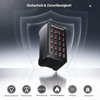 USB nabíjacia stanica sccvee, 20 portov, 100 W/20 A, stolová viacportová nabíjačka pre iPhone 14/15/16, Samsung Galaxy S23/S24/S25, Google Pixel, tablety a USB zariadenia 5