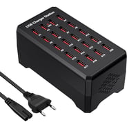 USB nabíjacia stanica sccvee, 20 portov, 100 W/20 A, stolová viacportová nabíjačka pre iPhone 14/15/16, Samsung Galaxy S23/S24/S25, Google Pixel, tablety a USB zariadenia 1