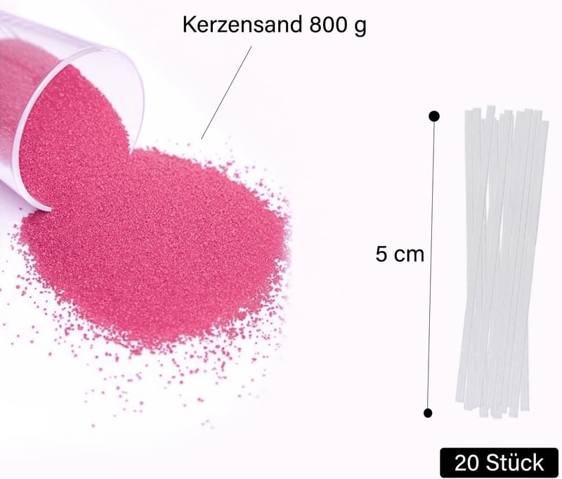 Scentoria Gyertya Homok Rózsaszín 800g DIY Gyertyakészítéshez Kanóccal
