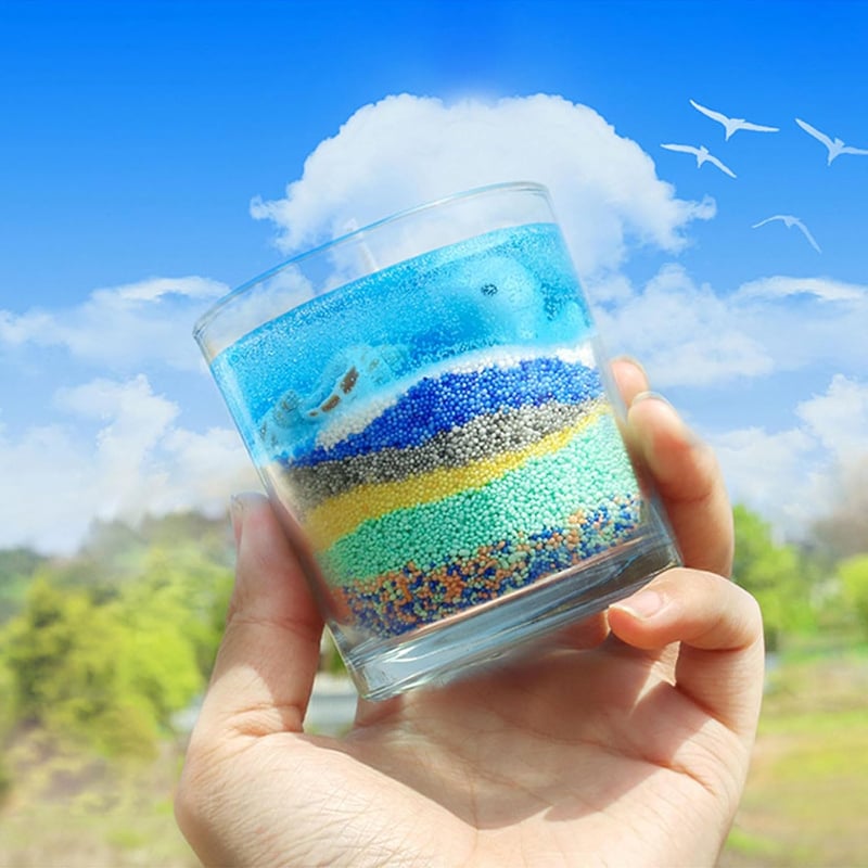Scentoria Gyertya Készítő Szett 17 Kanóccal, 15 Szín, 450g Paraffinviasz - 15 colours 450 g candle sand with wick
