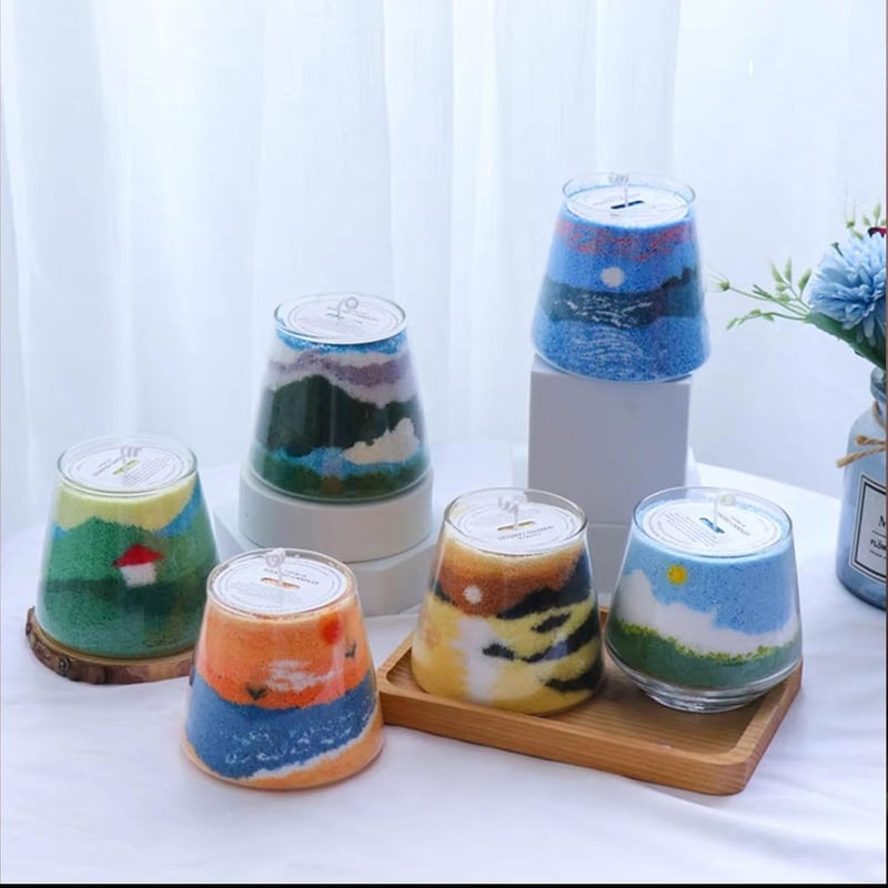 Scentoria Gyertya Készítő Szett 17 Kanóccal, 15 Szín, 450g Paraffinviasz - 15 colours 450 g candle sand with wick