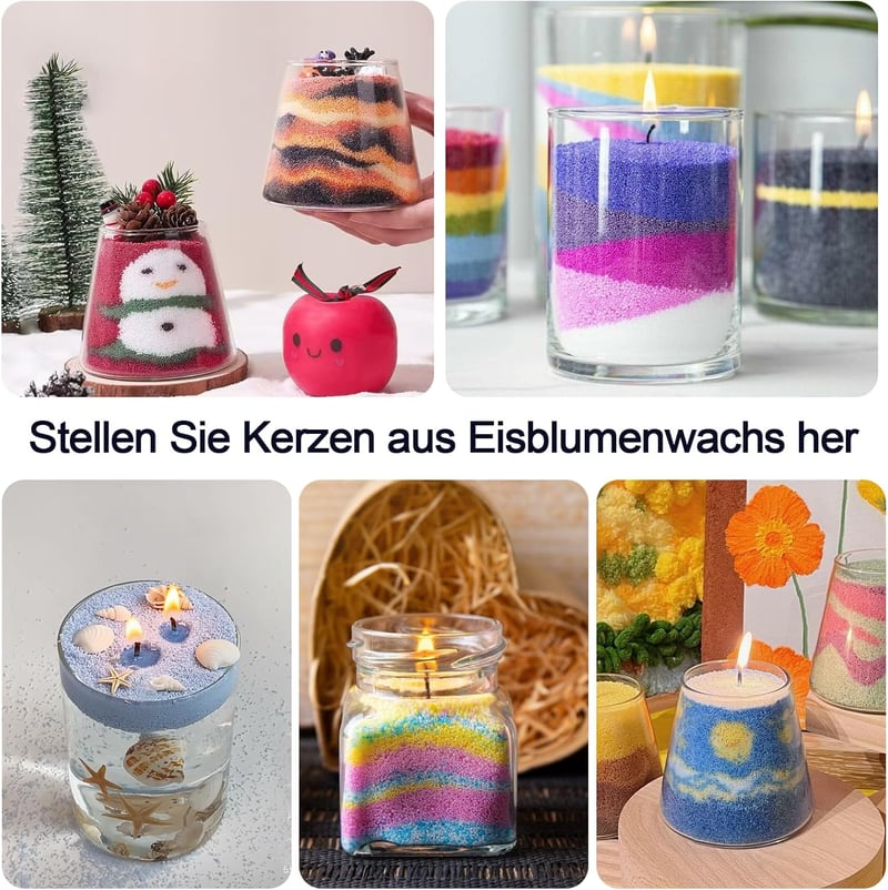 Scentoria Gyertya Készítő Szett 17 Kanóccal, 15 Szín, 450g Paraffinviasz - 15 colours 450 g candle sand with wick