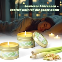 Sada 6 kusov vonných sviečok SCENTORINI s citronelou na vonkajšie použitie – Z prírodného sójového vosku – Do záhrady, na balkón, na terasu – 40x60 mm 3
