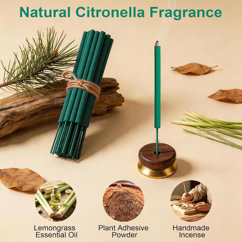 Scentorini Füstölő Pálcika Szett 120 db - Citronella, Levendula, Vanília, Amber Musk
