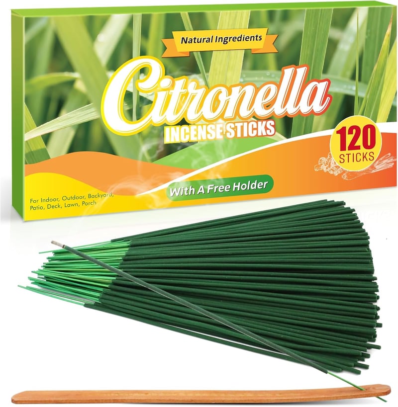 Scentorini Füstölő Pálcika Szett 120db - Citronella, Levendula, Vanília, Amber Musk