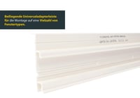 Schellenberg 39048 Set rulou aplicabil pentru fereastră, sistem Mini, PVC, 100x50 cm, alb/gri, ajustabil pe înălțime și lățime, cu izolație EPS 3