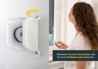 Schellenberg 39048 Set rulou aplicabil pentru fereastră, sistem Mini, PVC, 100x50 cm, alb/gri, ajustabil pe înălțime și lățime, cu izolație EPS 5
