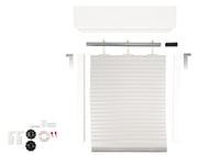 Schellenberg 39048 Set rulou aplicabil pentru fereastră, sistem Mini, PVC, 100x50 cm, alb/gri, ajustabil pe înălțime și lățime, cu izolație EPS 7