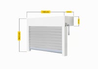 Schellenberg 39048 Set rulou aplicabil pentru fereastră, sistem Mini, PVC, 100x50 cm, alb/gri, ajustabil pe înălțime și lățime, cu izolație EPS 6