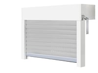 Schellenberg 39048 Set rulou aplicabil pentru fereastră, sistem Mini, PVC, 100x50 cm, alb/gri, ajustabil pe înălțime și lățime, cu izolație EPS 1