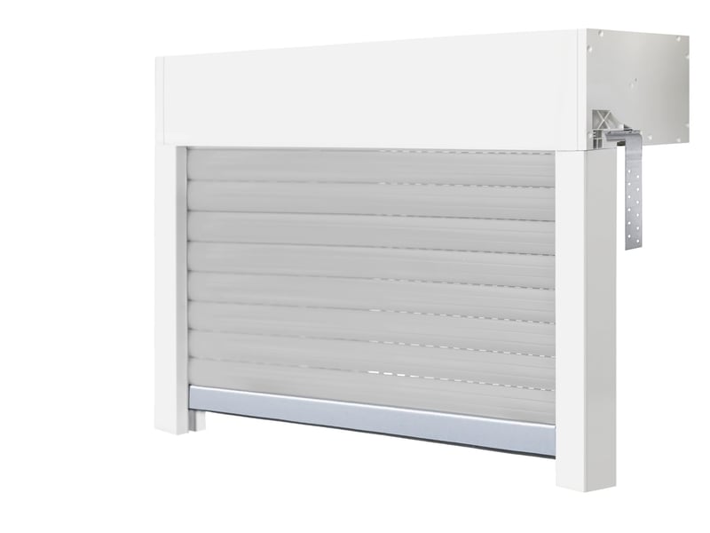 Schellenberg 39048 Set rulou aplicabil pentru fereastră, sistem Mini, PVC, 100x50 cm, alb/gri, ajustabil pe înălțime și lățime, cu izolație EPS
