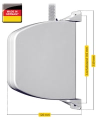 Schellenberg 50503 Dispozitiv de rulare pentru șnur de jaluzele, montaj aplicat, 14 mm x 5 m, sistem Mini, pivotant la 180°, alb, dispozitiv de înfășurare cu șuruburi 5