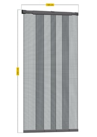 Schellenberg 50654 Sieťka proti hmyzu na balkónové dvere, teleskopická sieťka proti hmyzu, šírka 105-130 cm, výška 250 cm, antracitová 3