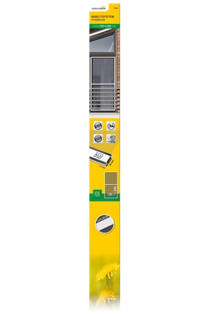 Schellenberg 70044 Premium komarnik za prozore s aluminijskim okvirom, 120x240 cm, bijeli — Mrežica je poderana (stanje: vidi 2. sliku)
