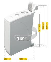 Elektrický navíjač pásov Schellenberg RolloDrive 35, montáž na omietku, šírka pásu 14 – 15 mm, ťažná sila 12 kg, časovač, detekcia prekážok, biely 7