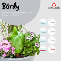 Dispozitiv de udare Scheurich Bördy XXL din plastic cu con din lut, Green Pearl, înălțime 33 cm, capacitate 1,0 l 4