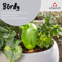 Dispozitiv de udare Scheurich Bördy XXL din plastic cu con din lut, Green Pearl, înălțime 33 cm, capacitate 1,0 l 2
