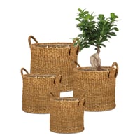 Kvetináč Scheurich Seagrass 27 z morskej trávy s úchytkami, farba Nut, priemer 28 cm, výška 24 cm, objem 13,1 litra 4